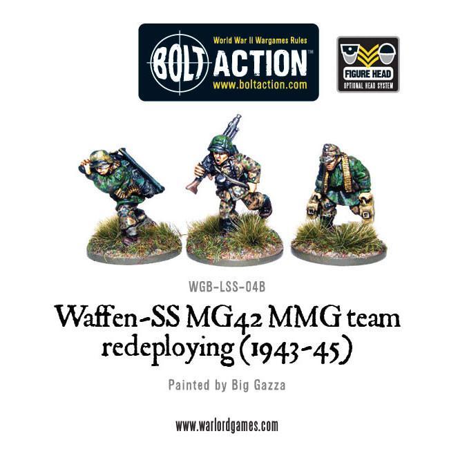 Bolt Action: Waffen-SS MG42 MMG team redeploying (1943-45)