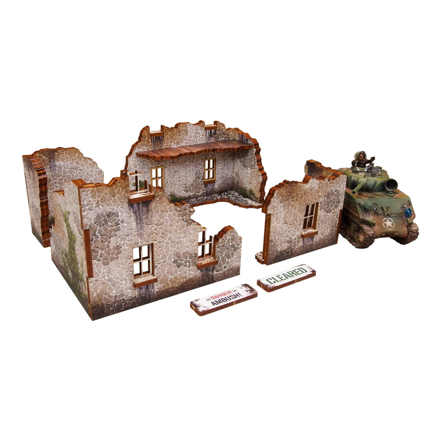 WW2 Achtung Panzer Normandy Ruin 2 [28mm/1:56] (Micro Art Studio)