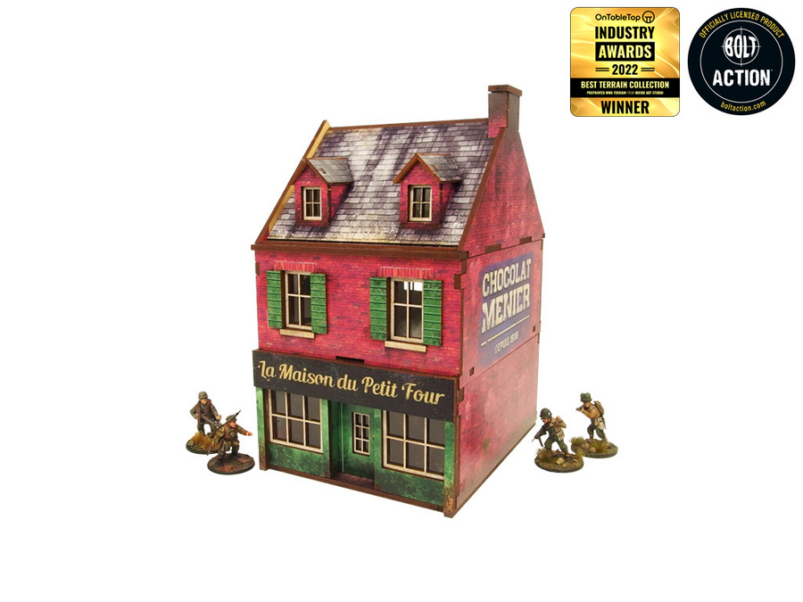 WW2 Normandy Cafe Prepainted [28mm/1:56] (Micro Art Studio)
