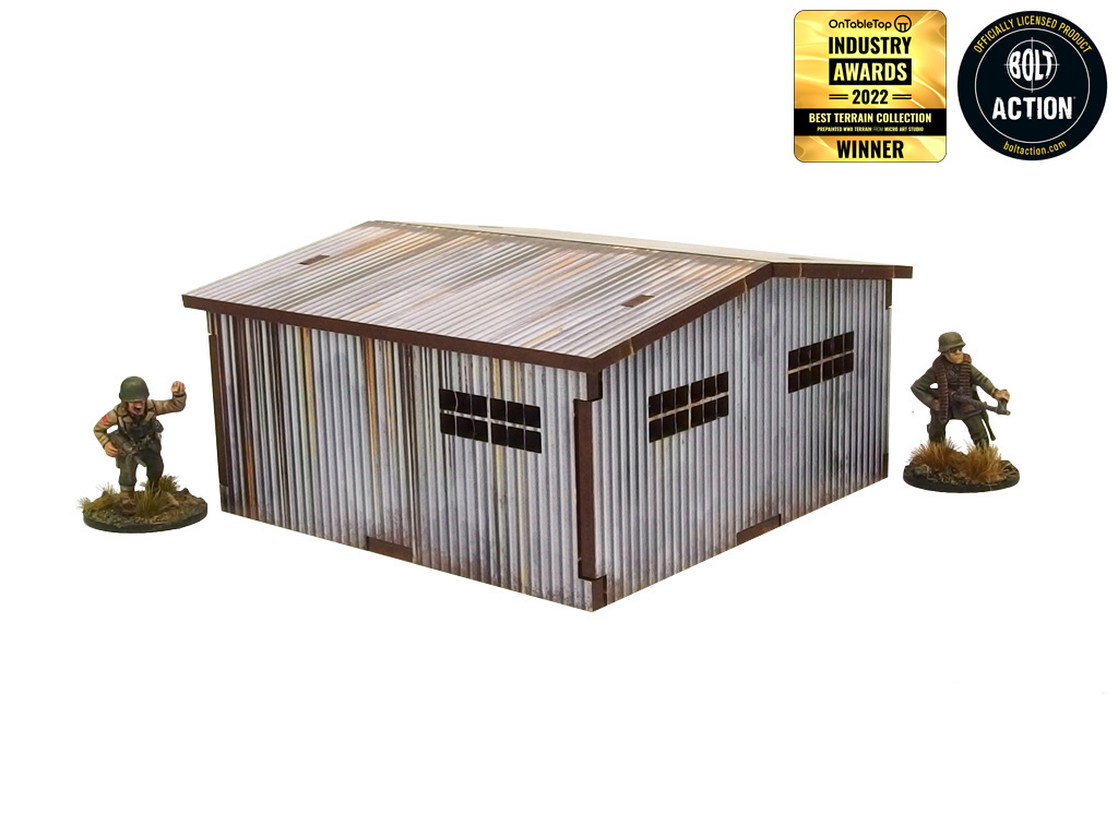 WW2 Normandy Large Tin Shed Prepainted [28mm/1:56]