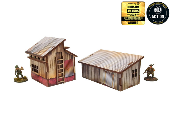 WW2 Normandy Small Sheds w. Dovecote Prepainted [28mm/1:56]