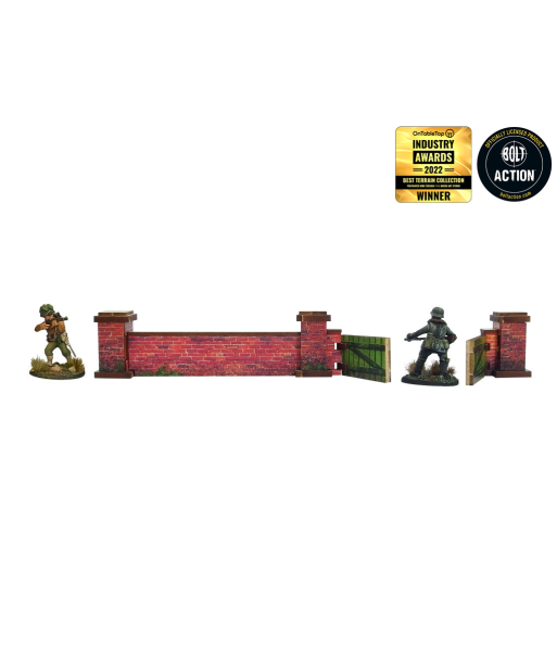 WW2 Normandy Wall w. Gate (low) (28mm) (Micro Art Studio)