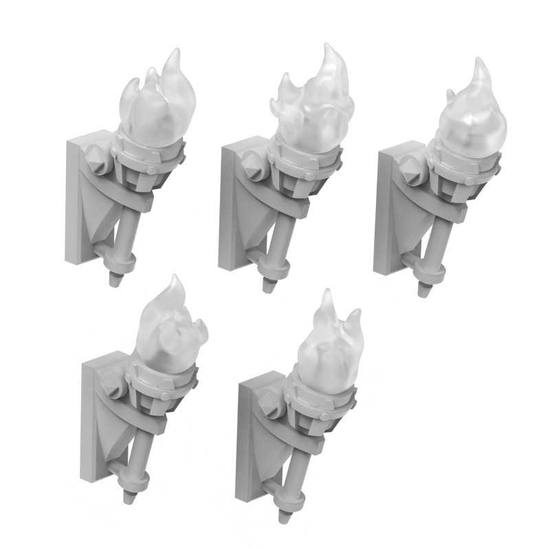 Wall Torches for 3mm LEDs 1:48-1-35 (Green Stuff World)