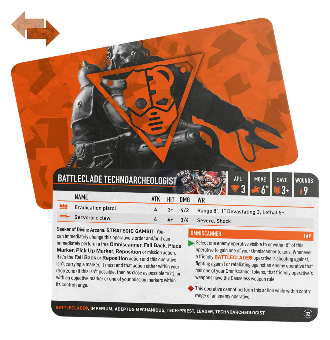 Warhammer 40,000: Kill Team - Battleclade Datacards