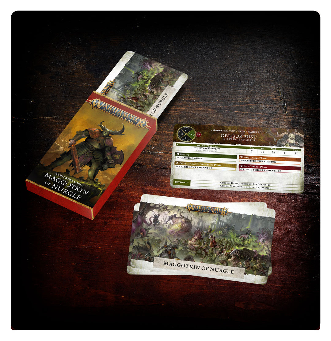 Warhammer Age of Sigmar: Maggotkin of Nurgle - Warscroll Cards