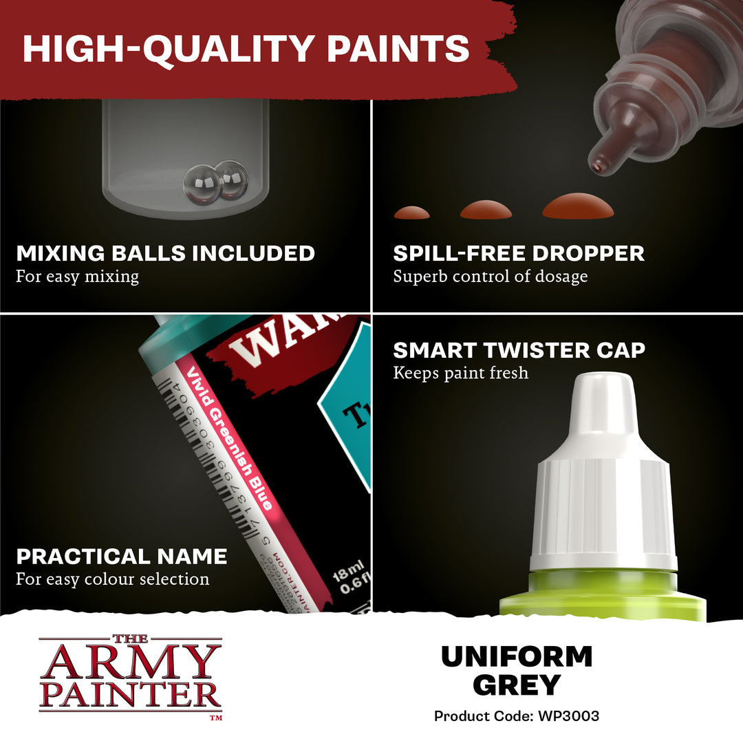 Warpaints Fanatic: Uniform Grey (The Army Painter) (WP3003P) (3)