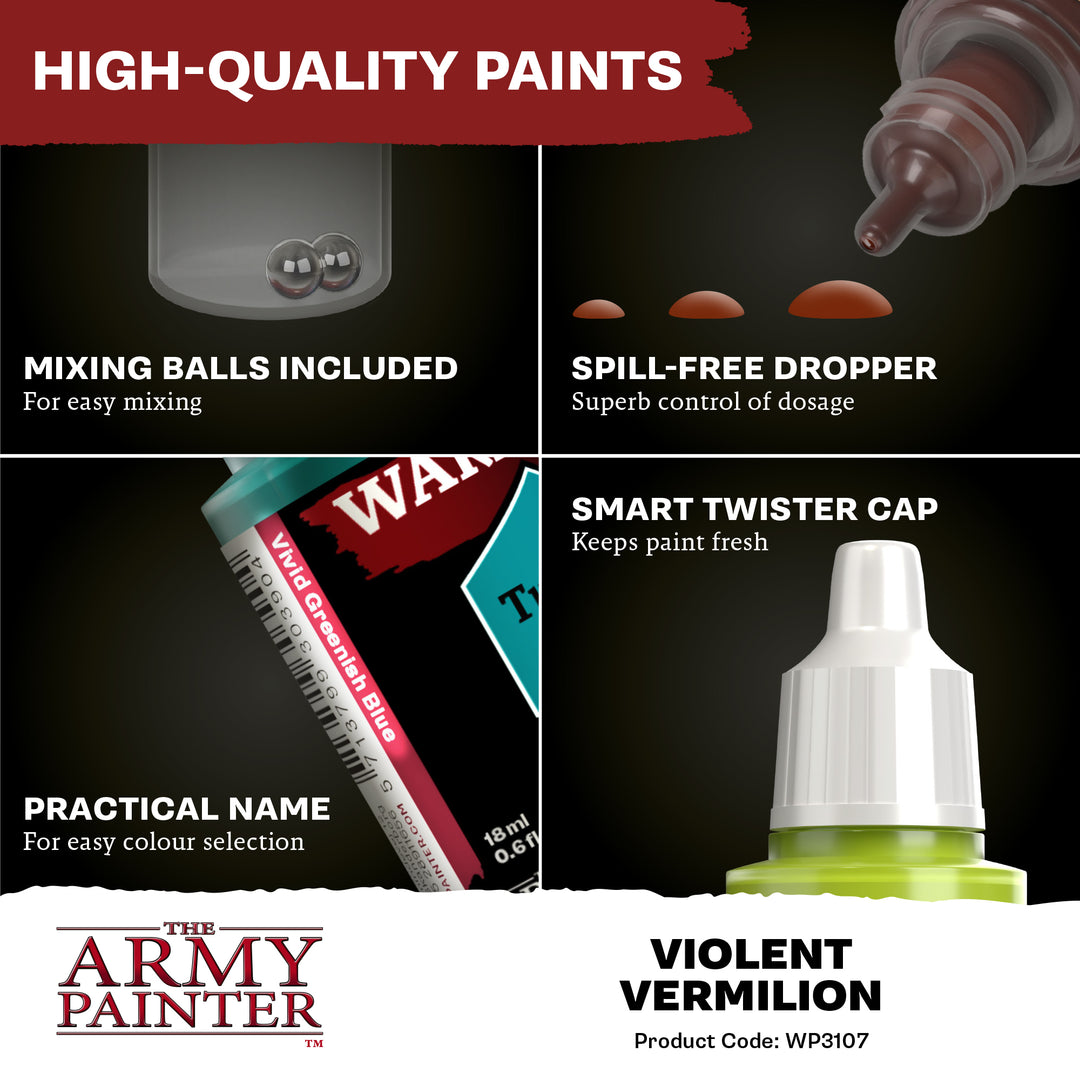 Warpaints Fanatic: Violent Vermilion (The Army Painter) (WP3107P) (107)