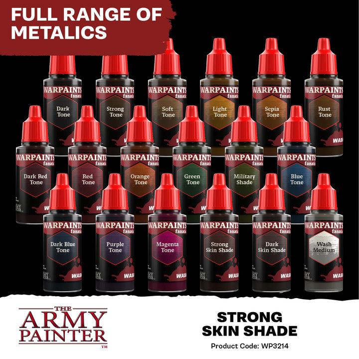 Warpaints Fanatic Wash: Strong Skin Shade (The Army Painter) (WP3214P) (214)