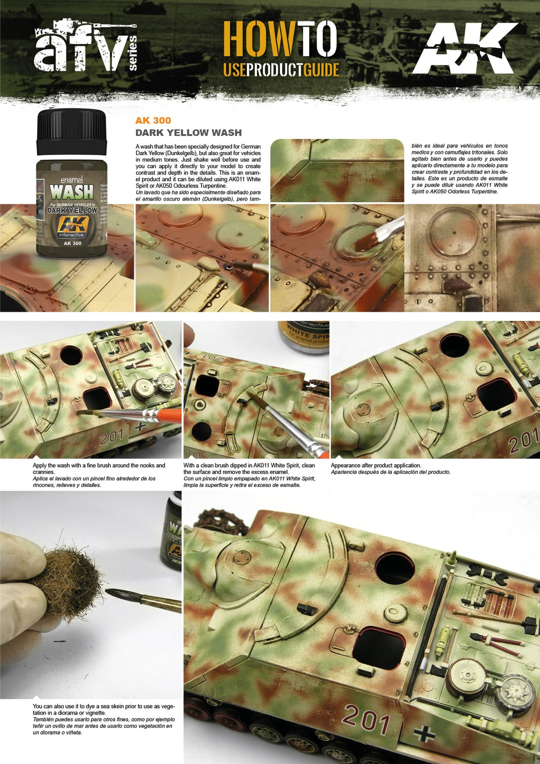 Wash: for German Dark Yellow (AK Interactive) (AK300) (25)