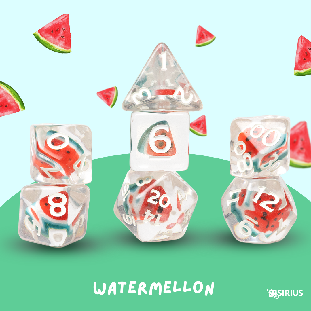 Fruit Slice Dice Set - Watermelon (Sirius Dice)