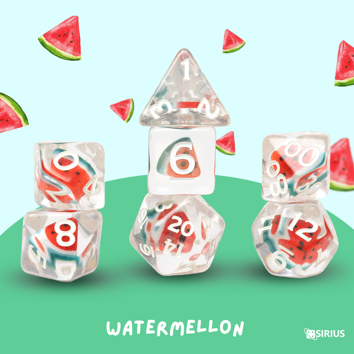 Fruit Slice Dice Set - Watermelon (Sirius Dice)