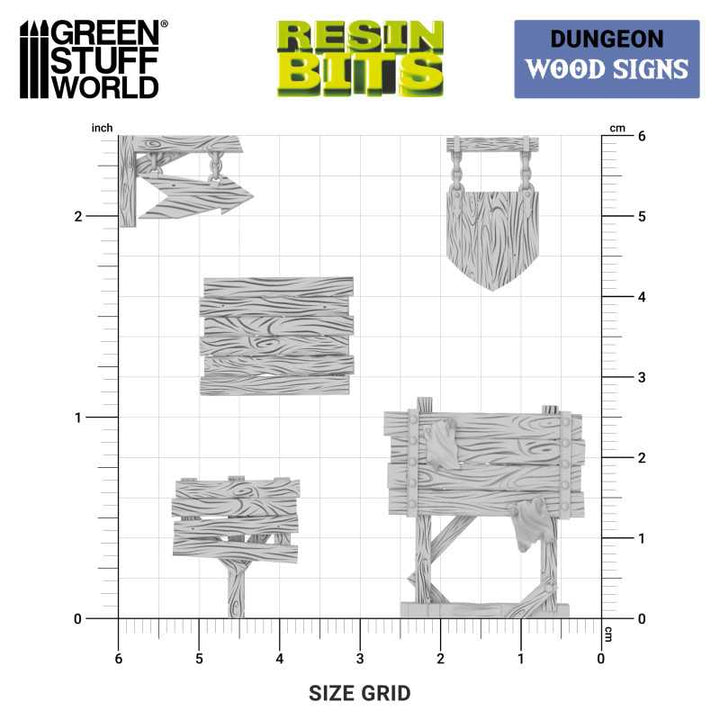 Wood Signs 1:48-1:35 (Green Stuff World)