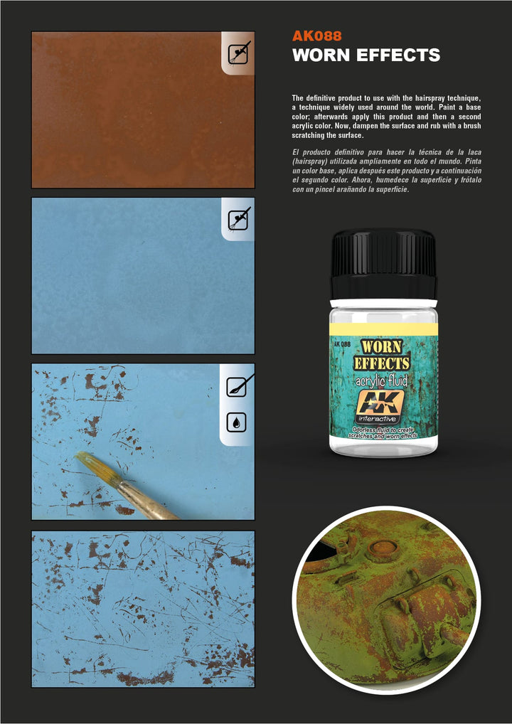 Worn Effects Acrylic Fluid (AK Interactive) (AK088) (97)