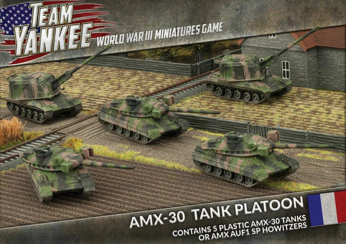 World War III: Team Yankee - AMX-30 Tank Platoon (WWIII x 5 Tanks Plastic) (TFBX01)