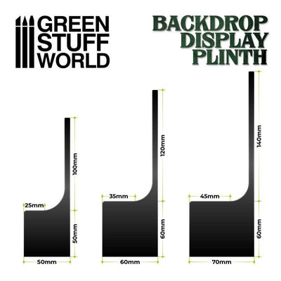 Backdrop Display Plinth 5x5x5cm Black (Green Stuff World)