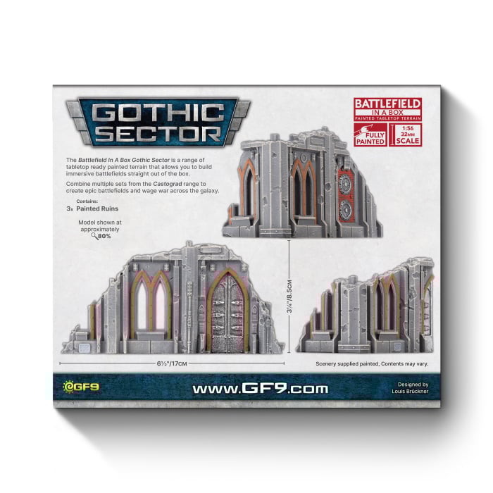 Battlefield in a Box: Gothic Sector - Castograd Hab Block Small Ruins (BB729)