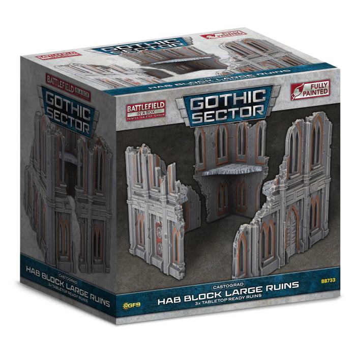 Battlefield in a Box: Gothic Sector - Castograd Hab Block Big Ruins (BB733)