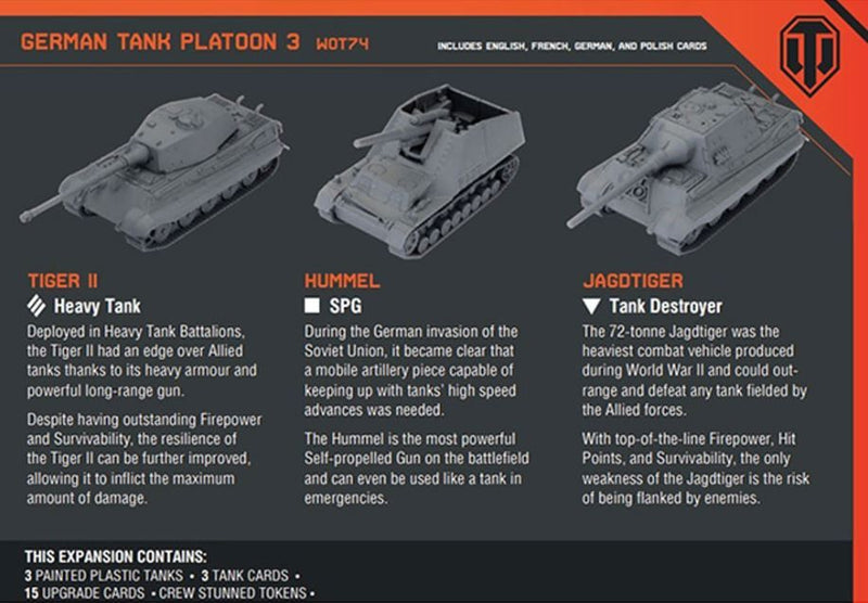 World of Tanks: German Tank Platoon (Tiger II, Hummel, Jagdtiger) (WOT74)
