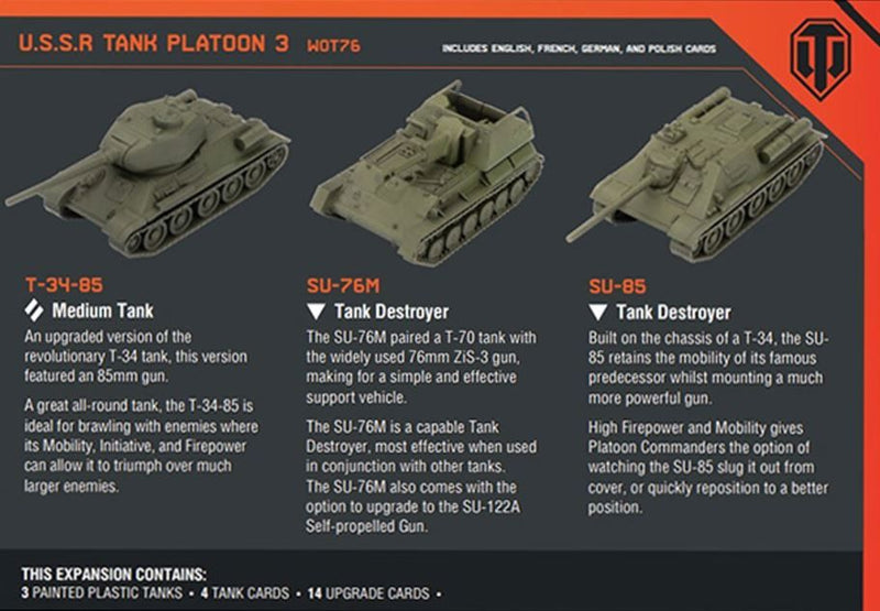 World of Tanks: U.S.S.R. Tank Platoon (T-34-85, SU-76M, SU-85) (WOT76)