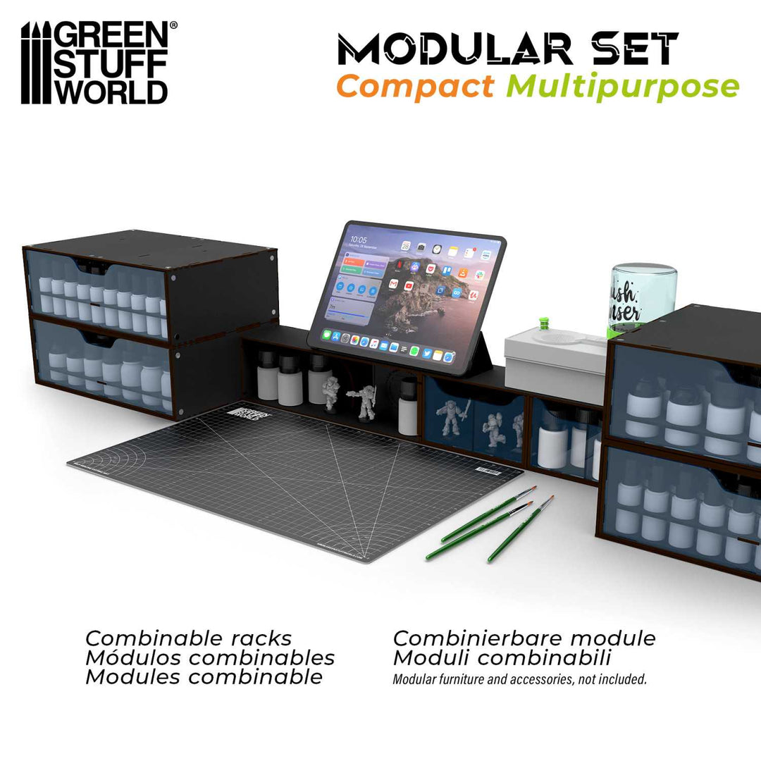 Black compact multi-purpose horizontal organizer (Green Stuff World)