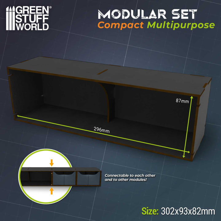 Black compact multi-purpose horizontal organizer (Green Stuff World)