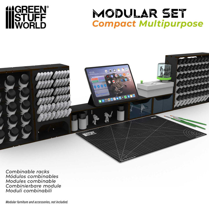 Black compact multi-purpose horizontal organizer (Green Stuff World)