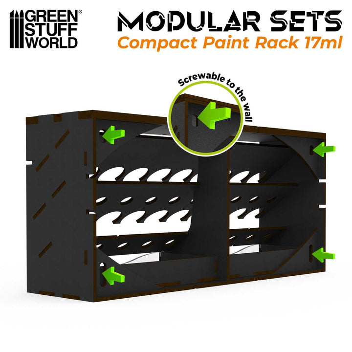Black Horizontal Paint Organizer 17ml - COMPACT (Green Stuff World)