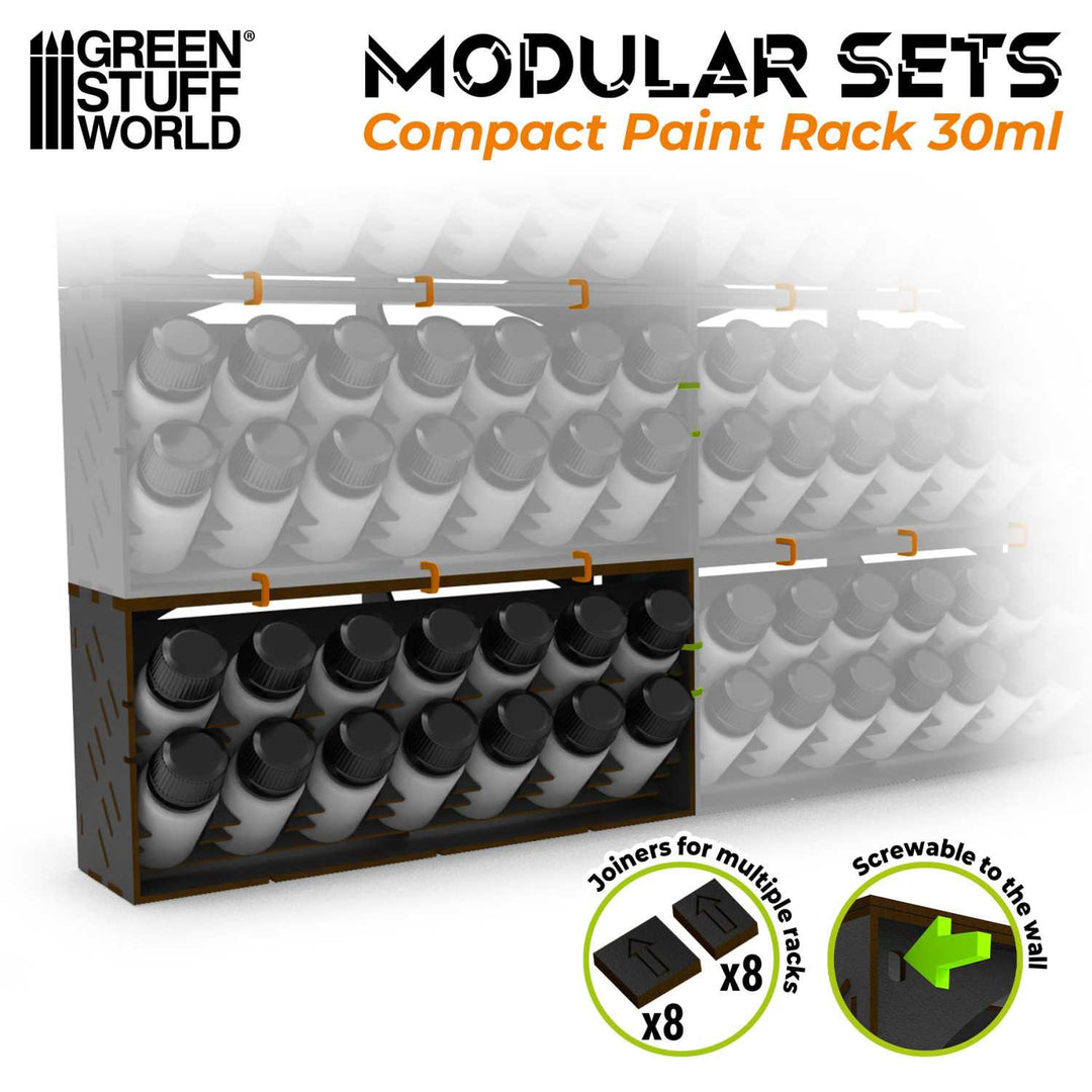 Black Horizontal Paint Organizer 30ml - COMPACT (Green Stuff World)
