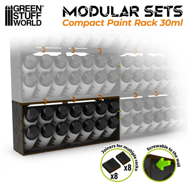 Black Horizontal Paint Organizer 30ml - COMPACT (Green Stuff World)