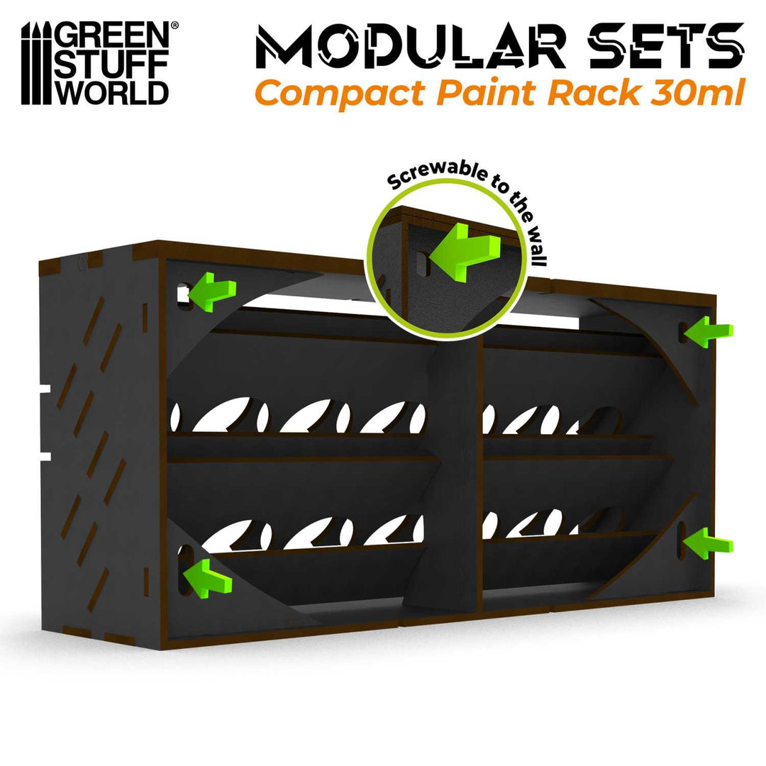 Black Horizontal Paint Organizer 30ml - COMPACT (Green Stuff World)