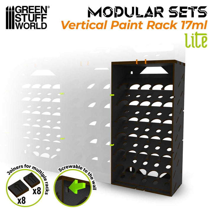 Black Vertical Paint Organizer 17ml - LITE (Green Stuff World)