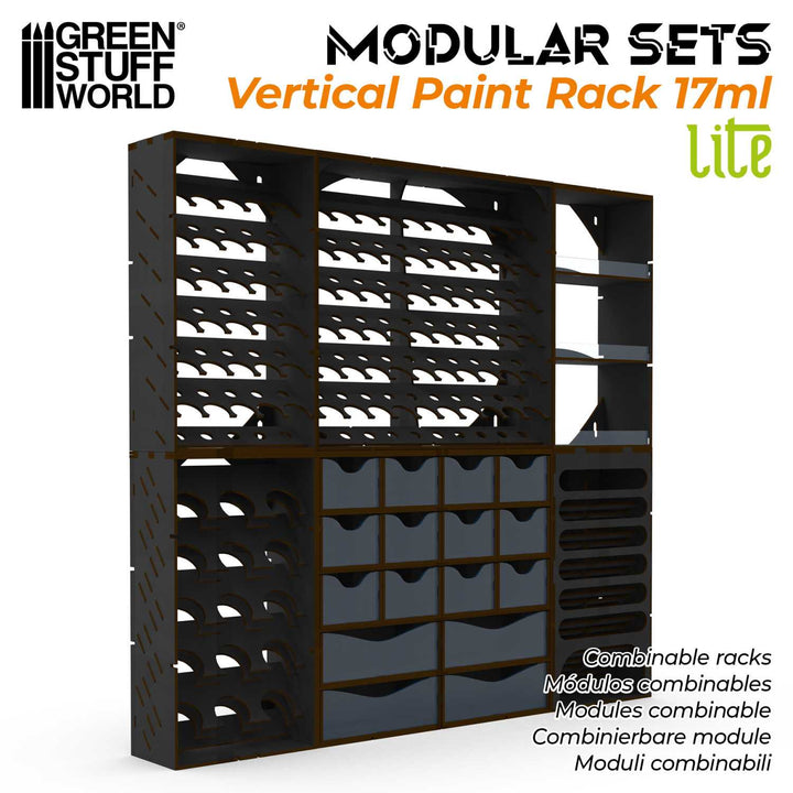 Black Vertical Paint Organizer 17ml - LITE (Green Stuff World)
