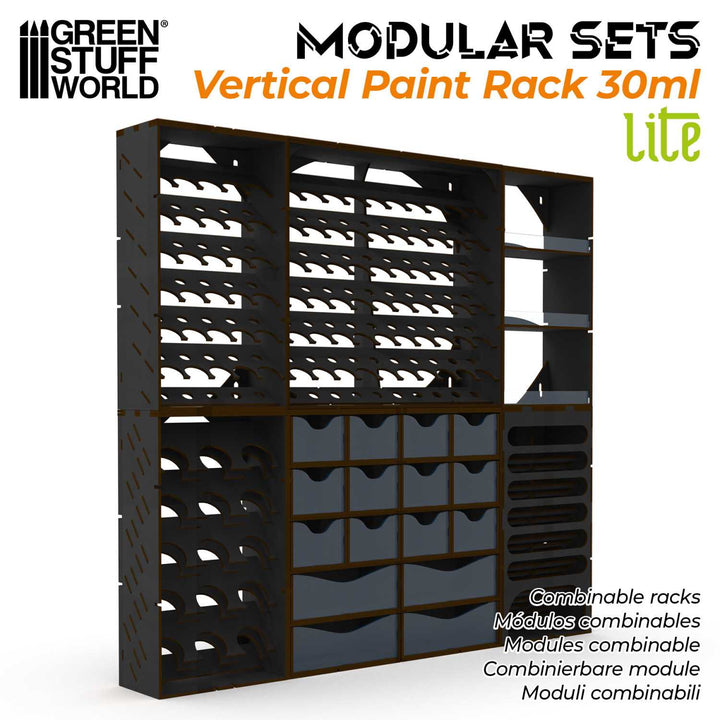 Black Vertical Paint Organizer 30ml - LITE (Green Stuff World)