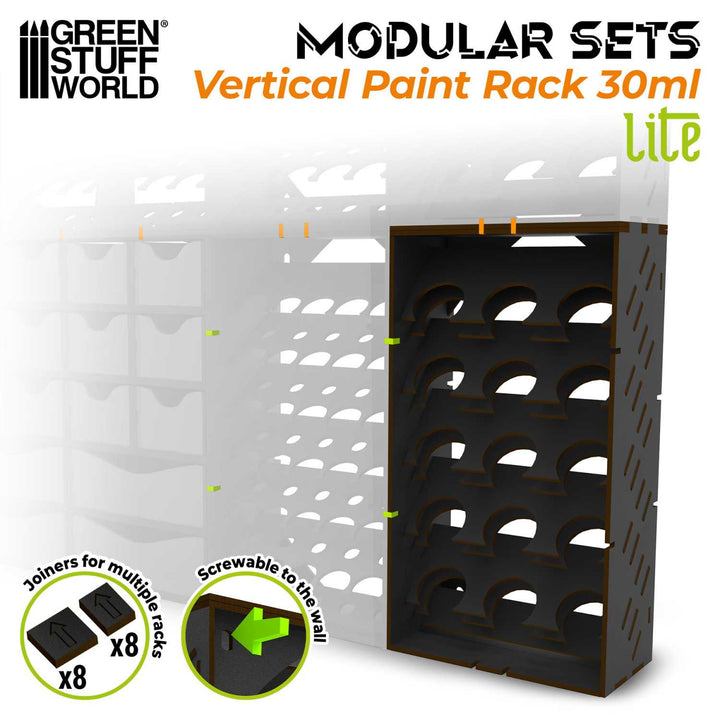 Black Vertical Paint Organizer 30ml - LITE (Green Stuff World)
