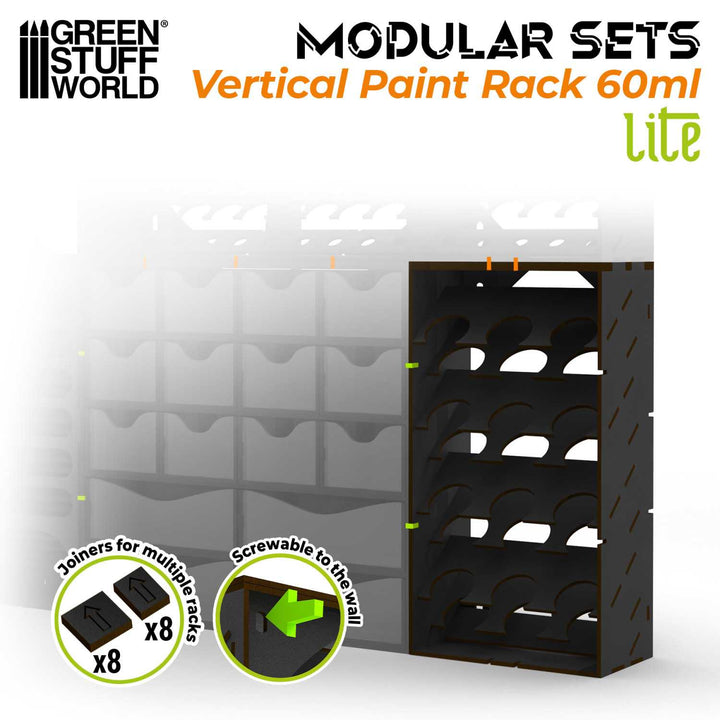 Black Vertical Paint Organizer 60ml - LITE (Green Stuff World)