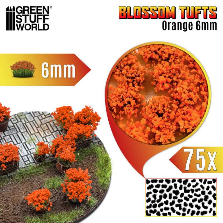 Blossom Tufts - 6mm - Orange Flowers (Green Stuff World)