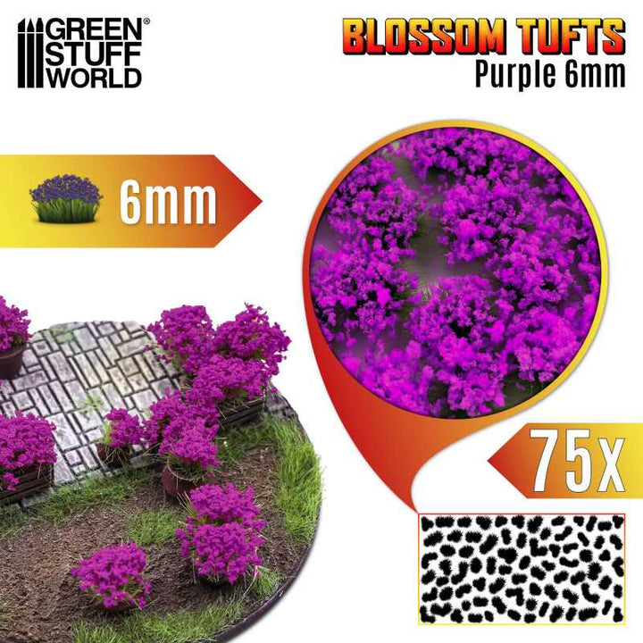 Blossom Tufts - 6mm - Purple Flowers (Green Stuff World)