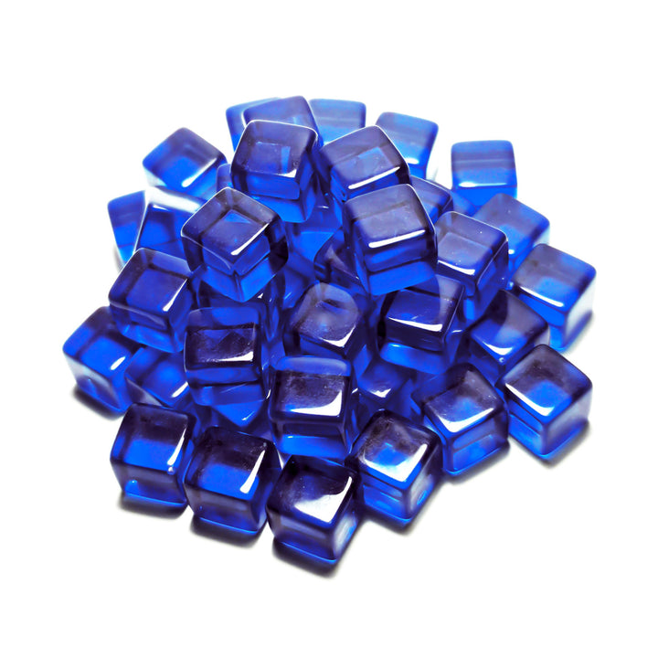 Blue Acrylic Cube tokens 10mm (Green Stuff World)