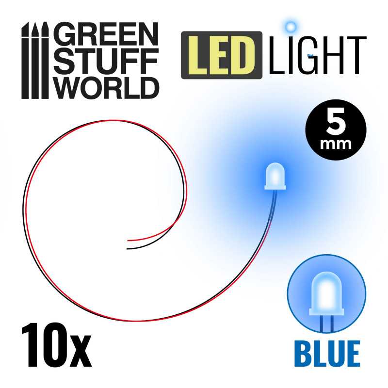 BLUE LED Lights - 5mm (Green Stuff World)