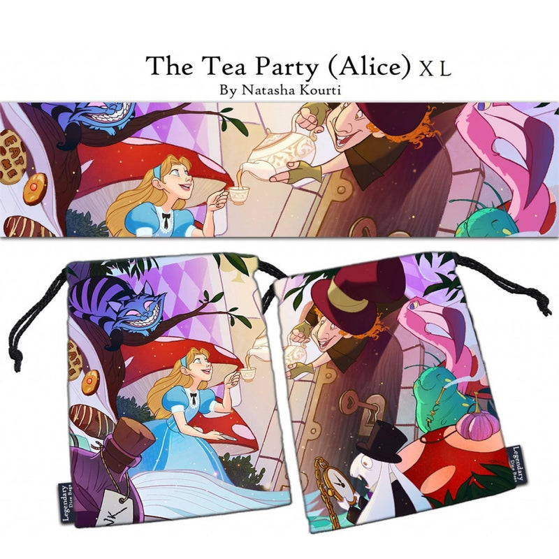 The Tea Party XL Pouch / Dice Bag (Drawlab)