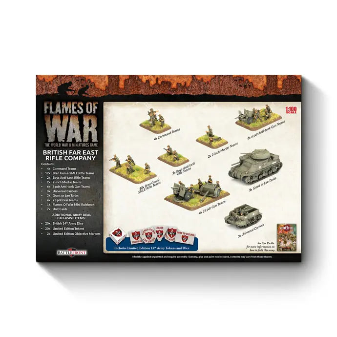 Flames of War: British Far East Rifle Company Army Deal (BRAB18)