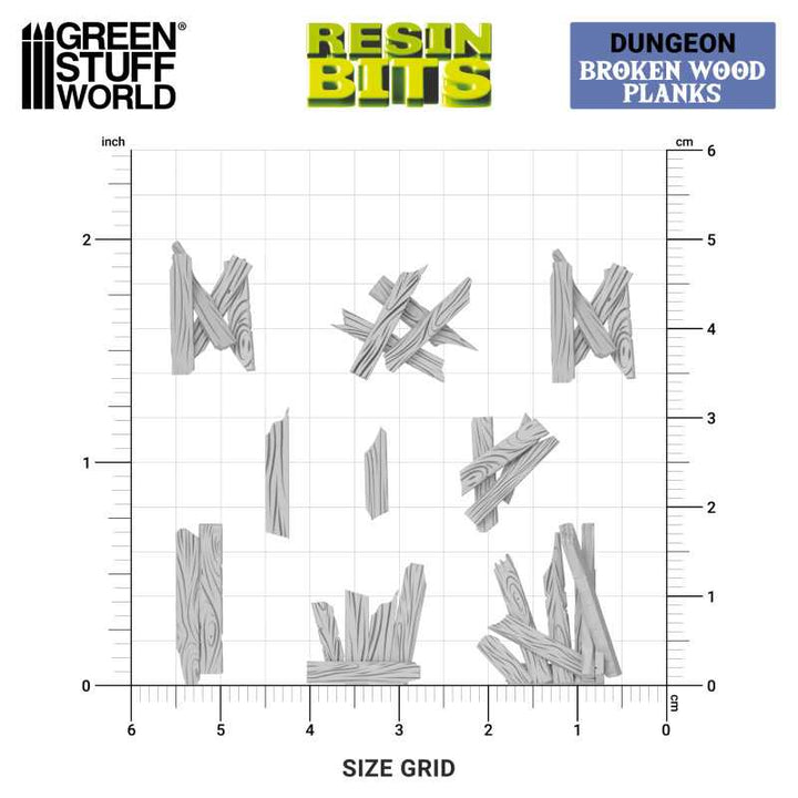 Broken Wood Planks 1:48-1:35 (Green Stuff World)