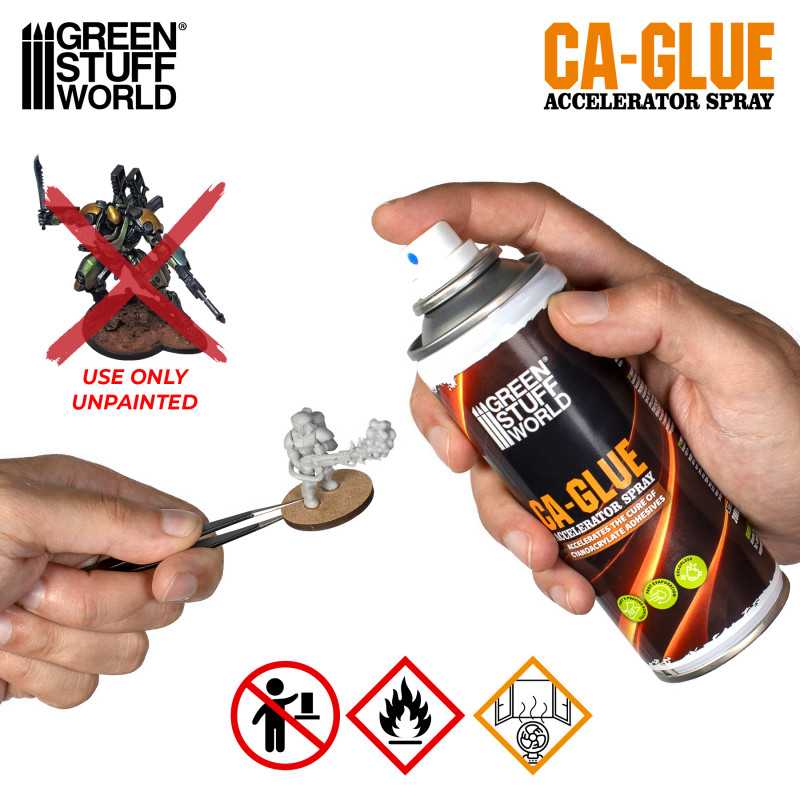 CA Glue Accelerator Spray 200ml (Green Stuff World)