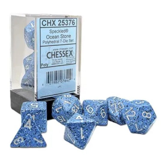 Speckled Ocean Stone Polyhedral 7-Dice Set (Chessex) (25376)