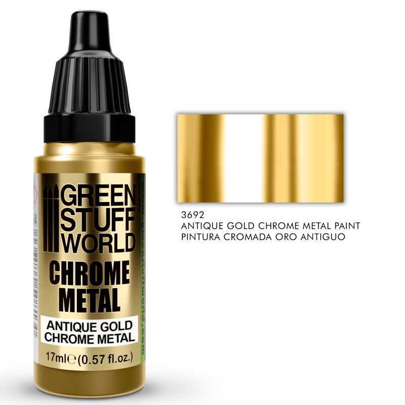 Chrome Paint - ANTIQUE GOLD 17ml (Green Stuff World)