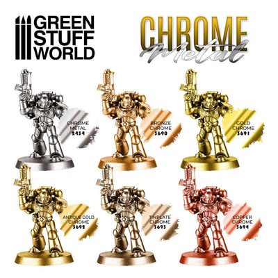 Chrome Paint - ANTIQUE GOLD 17ml (Green Stuff World)