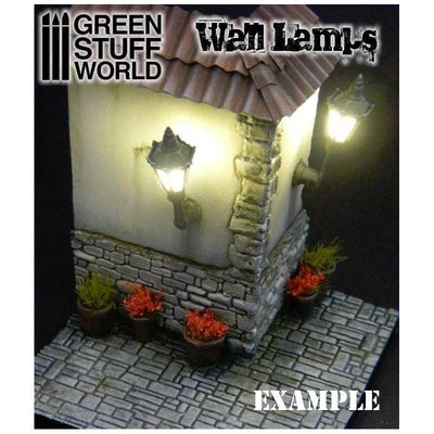 10x Classic WALL Lamps with LED Lights (Green Stuff World)