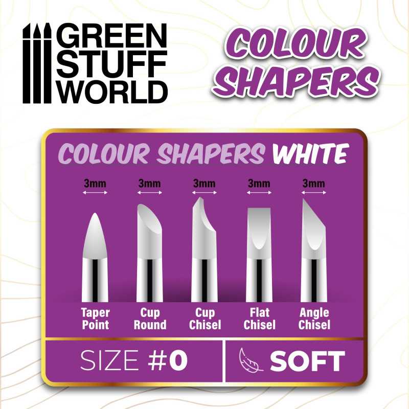 Clay Shapers - Color Shapers SIZE 0 - White Soft (Green Stuff World)