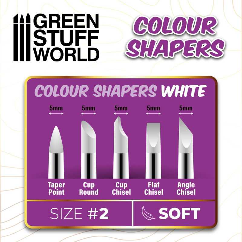 Clay Shapers - Color Shapers SIZE 2 - White Soft (Green Stuff World)