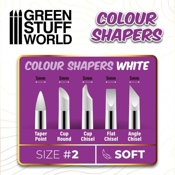 Clay Shapers - Color Shapers SIZE 2 - White Soft (Green Stuff World)